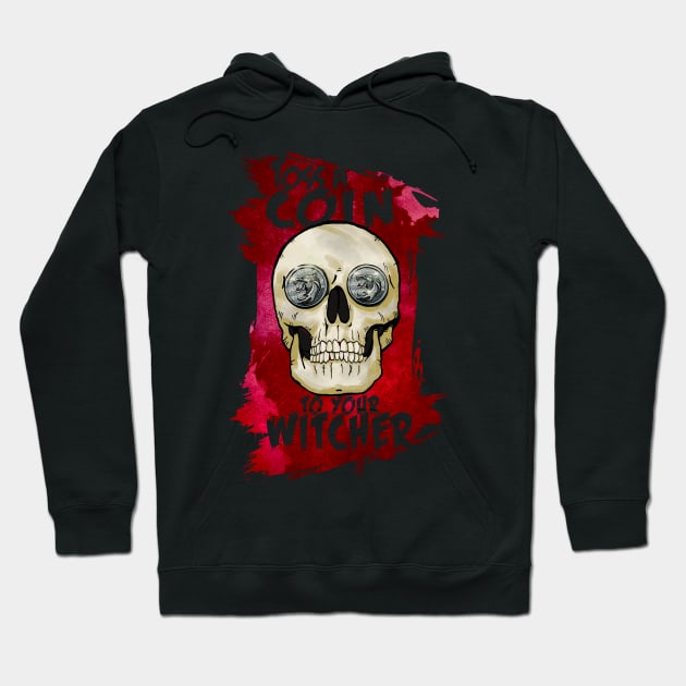 Toss a Coin - Witcher Skull Hoodie by Rackham